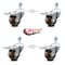 Service Caster 3 Inch High Temp Phenolic Swivel 10mm Stem Caster Set with Total Lock Brake SCC-TSTTL20S314-PHSHT-M1015-4 - alternate 1